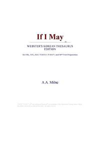 If I May (Webster's Korean Thesaurus Edition)