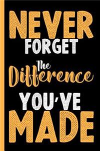 Never Forget The Difference You've Made