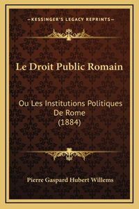 Le Droit Public Romain