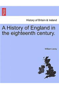 History of England in the eighteenth century.