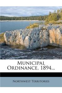 Municipal Ordinance, 1894...