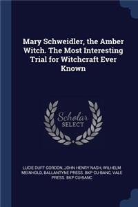 Mary Schweidler, the Amber Witch. the Most Interesting Trial for Witchcraft Ever Known