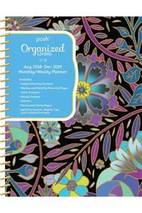 Posh: Organized Living Midnight Garden 2018-2019 Monthly/Weekly Planning Calendar