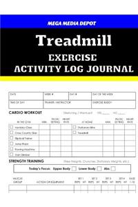 Treadmill Exercise Activity Log Journal