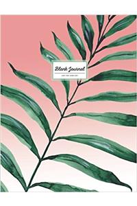 Blank Journal - Palm Leaf Watercolor