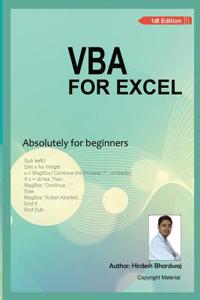 VBA for Excel: Absolutely for Beginner