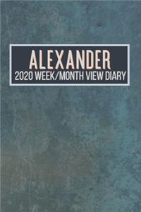 ALEXANDER 2020 Week/Month View Diary