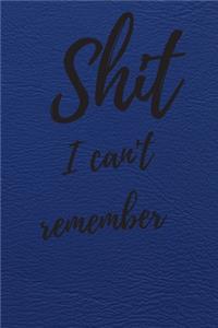 Shit I Can't Remember