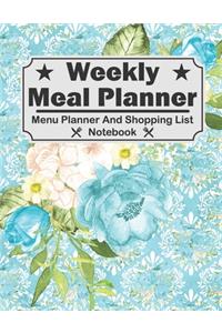 Weekly Meal Planner - Menu Planner And Shopping List Notebook