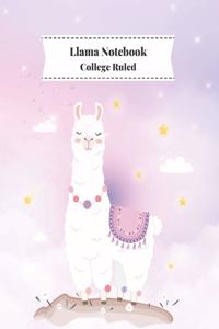 Llama Notebook College Ruled