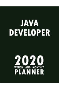 Java Developer 2020 Weekly and Monthly Planner