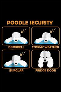 Poodle Security z z z z z doorbell z z z z z stormy weather z z z z z burglar fridge door