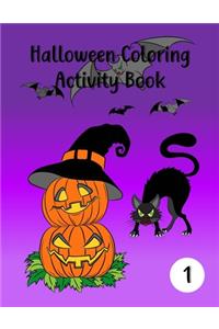 Halloween Coloring Activity Book