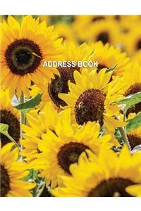 Low Vision Large Print Address Book With Sunflower Cover
