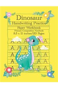 Dinosaur Handwriting Practice Paper Workbook Primary Composition Notebook