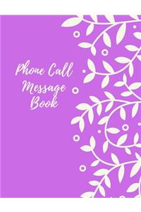 Phone Call Message Book