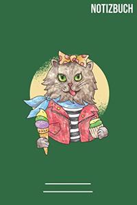 Notizbuch Liniert Coole Katze