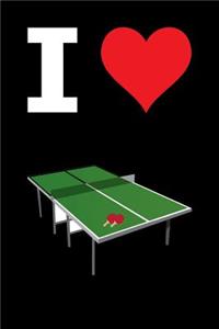 Blank Notebook - 100 Pages - I Love Ping Pong