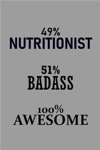 49% Nutritionist 51% Badass 100% Awesome