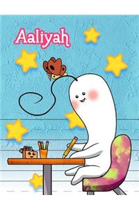 Aaliyah: Personalized Book with Child's Name, Primary Writing Tablet, 65 Sheets of Practice Paper, 1