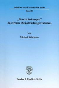 Beschrankungen Des Freien Dienstleistungsverkehrs