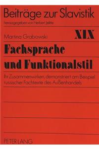 Fachsprache und Funktionalstil