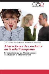 Alteraciones de Conducta En La Edad Temprana