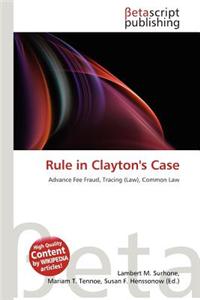 Rule in Clayton's Case