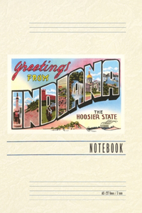 Vintage Lined Notebook Greetings from Indiana