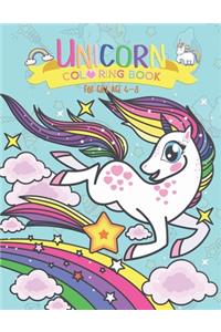 Unicorn Coloring Book for girl ages 4-8