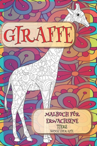 Malbuch für Erwachsene - Kunsttherapie - Tiere - Giraffe