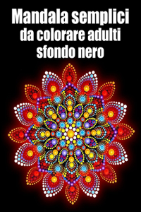 Mandala semplici da colorare adulti sfondo nero