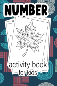 Number activty book for kids