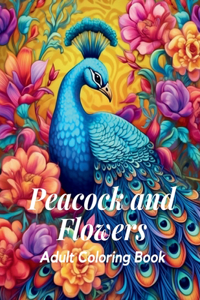 Peacock and Flowers