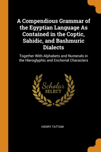 A Compendious Grammar of the Egyptian Language As Contained in the Coptic, Sahidic, and Bashmuric Dialects