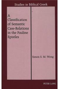 Classification of Semantic Case-Relations in the Pauline Epistles