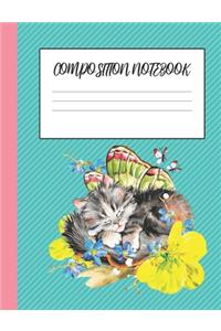 Kittens And Butterflies: Cute Composition Notebook For People Who Love Cats