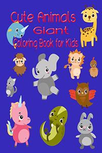 Cute Animals Giant Coloring Book for Kids