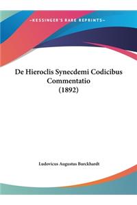 de Hieroclis Synecdemi Codicibus Commentatio (1892)