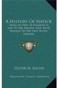 A History Of Natick