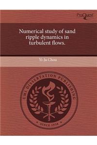 Numerical Study of Sand Ripple Dynamics in Turbulent Flows.