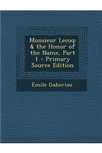 Monsieur Lecoq
