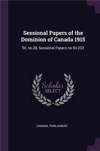 Sessional Papers of the Dominion of Canada 1915