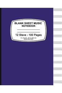 Blank Sheet Music Notebook (Violet)