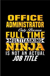 Office administrator only because full time multi tasking ninja is not an actual job title