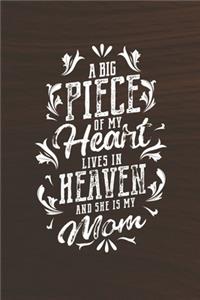 A Big Piece Of My Heart Live In Heaven And She Is My Mom