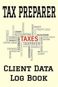 Tax Preparer Client Data Log Book