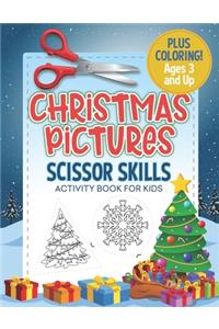 Christmas Pictures Scissor Skills Activity Book For Kids
