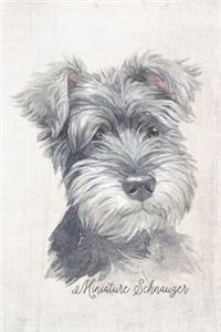 Miniature Schnauzer Dog Portrait Notebook