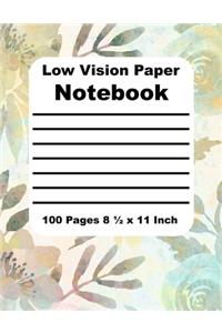 Low Vision Paper Notebook
